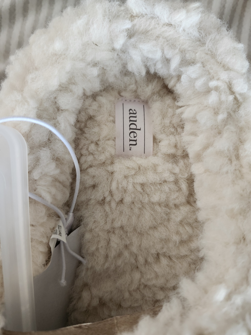 Auden Plush Sherpa Slippers - Cream - Picture 3 of 5